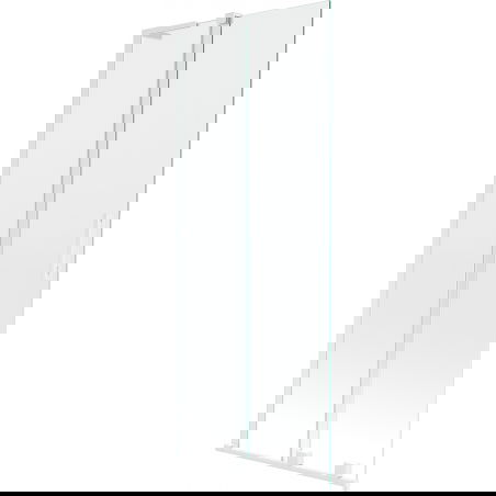 Mexen Velar L vanová zástěna 2-křídlová posuvná 80 x 150 cm, transparentní, bílá - 896-080-003-01-20