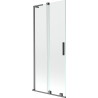 Mexen Velar L dvoukřídlá posuvná vanová zástěna 80 x 150 cm, transparentní, gun gray kartáčovaný - 896-080-003-01-66