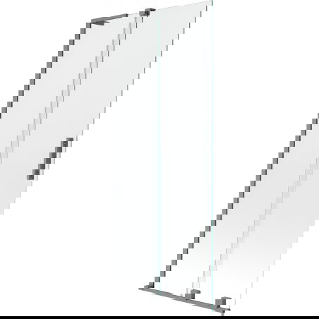 Mexen Velar L dvoukřídlá posuvná vanová zástěna 80 x 150 cm, transparentní, gun metal - 896-080-003-01-95