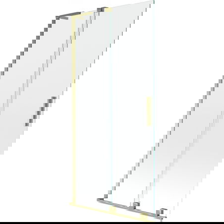 Mexen Velar L paravan na vanu 2-křídlový posuvný 90 x 150 cm, transparentní, zlatý - 896-090-003-01-50