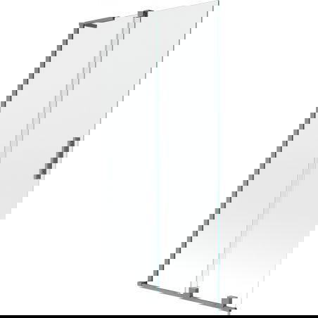 Mexen Velar L dvoukřídlý roztažitelný vana panel 90 x 150 cm, transparentní, gun metal - 896-090-003-01-95