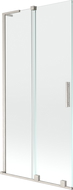 Mexen Velar L sprchová zástěna dvoukřídlá posuvná 90 x 150 cm, transparentní, kartáčovaný nikl - 896-090-003-01-97