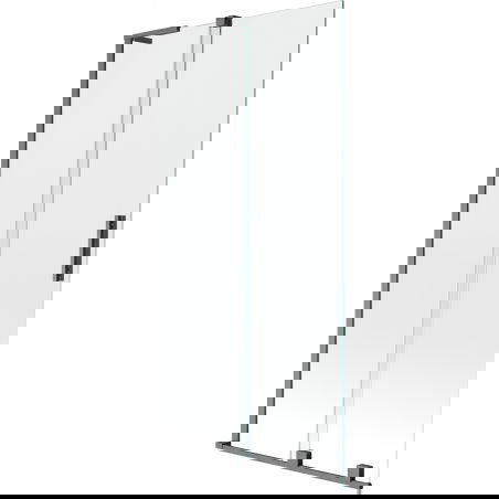 Mexen Velar L posuvná dvoukřídlá vanová zástěna 95 x 150 cm, transparentní, kartáčovaná gun šedá - 896-095-003-01-66