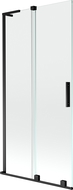 Mexen Velar L vanová zástěna 2křídlá posuvná 95 x 150 cm, transparentní, černá - 896-095-003-01-70