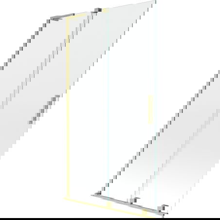 Mexen Velar L paraván vanový 2-křídlový posuvný 100 x 150 cm, transparentní, zlatý kartáčovaný - 896-100-003-01-55