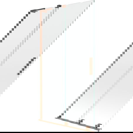 Mexen Velar L vanová zástěna 2-křídlová posuvná 100 x 150 cm, transparentní, růžové zlato - 896-100-003-01-60