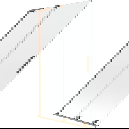 Mexen Velar L vanová zástěna 2křídlová posuvná 100 x 150 cm, transparentní, kartáčovaná měď - 896-100-003-01-65