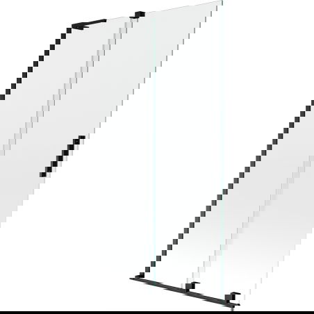 Mexen Velar L vanová zástěna 2-křídlá posuvná 100 x 150 cm, transparentní, černá - 896-100-003-01-70