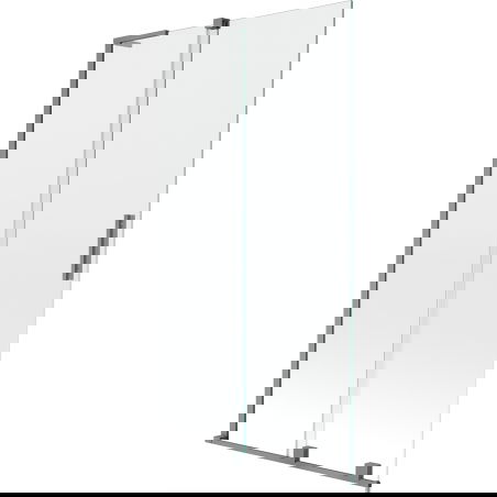 Mexen Velar L dvoukřídlá posuvná zástěna na vanu 100 x 150 cm, transparentní, gun metal - 896-100-003-01-95