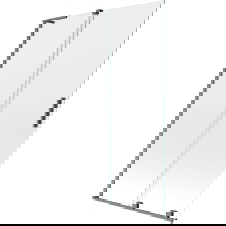 Mexen Velar L posuvná sprchová zástěna 2-dílná 110 x 150 cm, transparentní, kartáčovaná gun šedá - 896-110-003-01-66