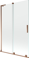 Mexen Velar L sprchová zástěna 2-křídlová posuvná 120 x 150 cm, transparentní, růžové zlato - 896-120-003-01-60