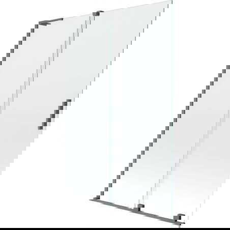 Mexen Velar L dvoudílná vanová zástěna posuvná 120 x 150 cm, transparentní, gun metal - 896-120-003-01-95