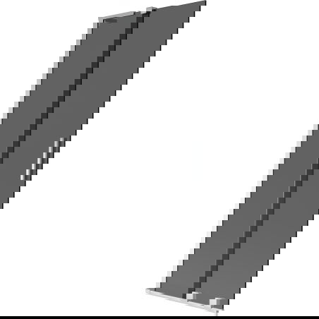 Mexen Velar L vanová zástěna 2-křídlá posuvná 70 x 150 cm, grafit, chrom - 896-070-003-41-01