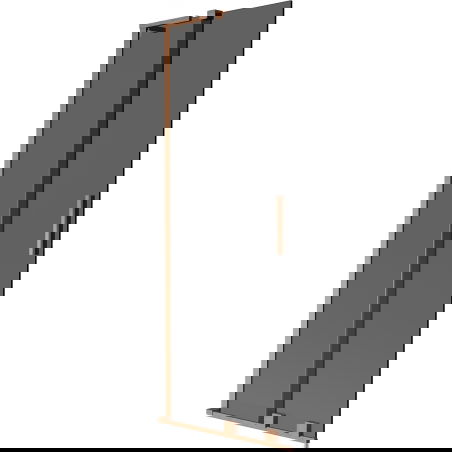 Mexen Velar L vanová zástěna 2-dílná posuvná 70 x 150 cm, grafit, kartáčovaná měď - 896-070-003-41-65