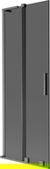 Mexen Velar L vanová stěna dvoukřídlová posuvná 70 x 150 cm, grafit, gun gray kartáčovaný - 896-070-003-41-66