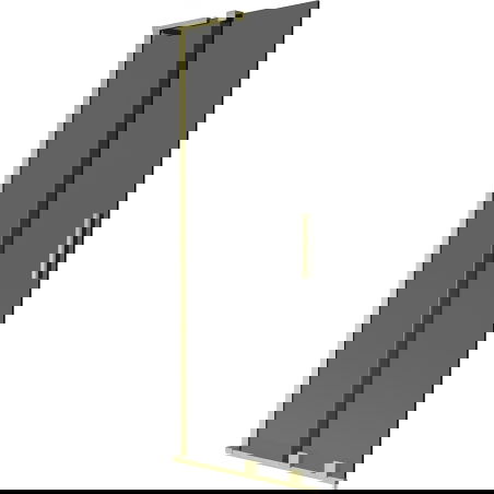 Mexen Velar L vanová zástěna, 2-křídlová, posuvná, 75 x 150 cm, grafit, zlatý kartáčovaný - 896-075-003-41-55