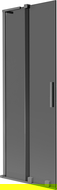 Mexen Velar L dvoukřídlá vanová zástěna posuvná 75 x 150 cm, grafit, gun metal - 896-075-003-41-95