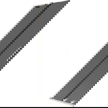 Mexen Velar L vanová zástěna 2křídlová zasouvací 75 x 150 cm, grafit, kartáčovaný nikl - 896-075-003-41-97