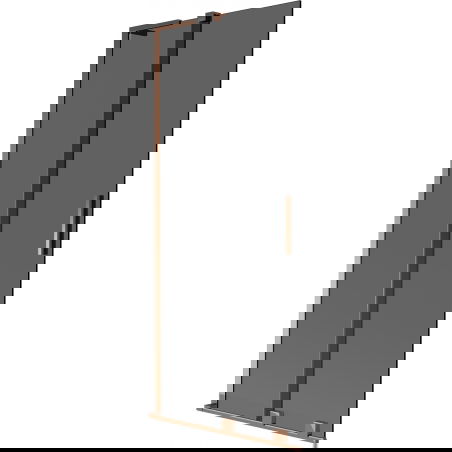 Mexen Velar L sprchová zástěna 2-křídlová posuvná 80 x 150 cm, grafit, růžové zlato - 896-080-003-41-60