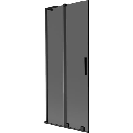 Mexen Velar L vanová zástěna 2-křídlová posuvná 80 x 150 cm, grafitová, černá - 896-080-003-41-70