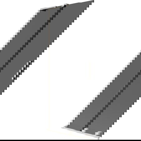 Mexen Velar L vanová zástěna 2-křídlová posuvná 85 x 150 cm, grafit, kartáčovaný nikl - 896-085-003-41-97