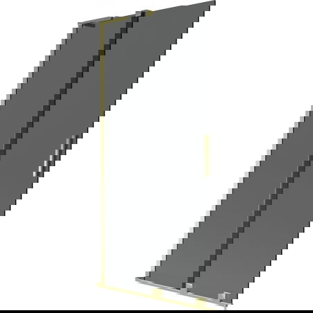 Mexen Velar L vanová zástěna 2-křídlová posuvná 90 x 150 cm, grafitová, zlatá - 896-090-003-41-50