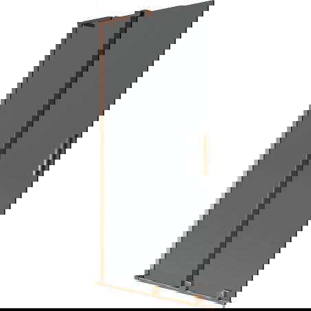 Mexen Velar L vana zástěna 2-křídlová posuvná 90 x 150 cm, grafit, růžové zlato - 896-090-003-41-60