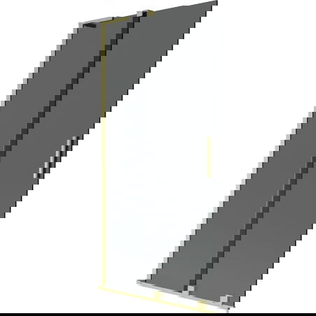 Mexen Velar L vanová zástěna 2-křídlová posuvná 95 x 150 cm, grafit, zlatý kartáčovaný - 896-095-003-41-55