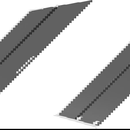 Mexen Velar L vanová zástěna, dvoukřídlá, posuvná 100 x 150 cm, grafit, bílá - 896-100-003-41-20