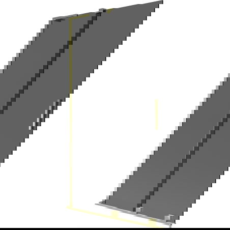 Mexen Velar L vanová zástěna 2-křídlová posuvná 100 x 150 cm, grafit, zlatá - 896-100-003-41-50