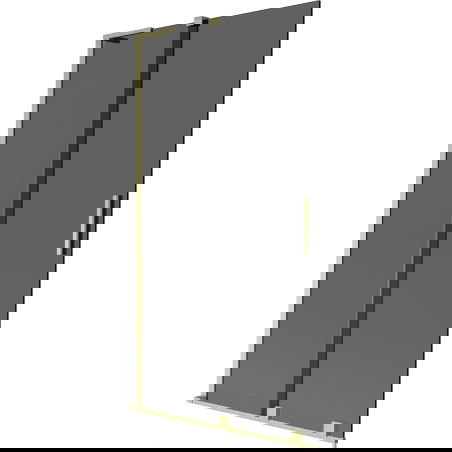 Mexen Velar L vanová zástěna 2-křídlová posuvná 100 x 150 cm, grafit, zlatý kartáčovaný - 896-100-003-41-55