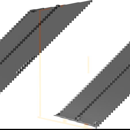 Mexen Velar L vanová zástěna 2-dílná posuvná 100 x 150 cm, grafit, růžové zlato - 896-100-003-41-60