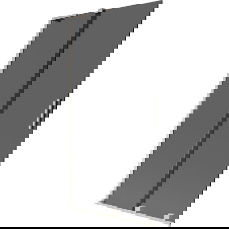 Mexen Velar L vanová zástěna 2-křídlová posuvná 100 x 150 cm, grafit, kartáčovaný nikl - 896-100-003-41-97