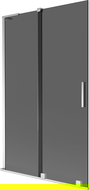 Mexen Velar L vanová zástěna 2-dílná posuvná 110 x 150 cm, grafit, chrom - 896-110-003-41-01