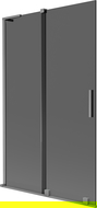 Mexen Velar L vanová zástěna 2dílná posuvná 110 x 150 cm, grafit, gun metal - 896-110-003-41-95