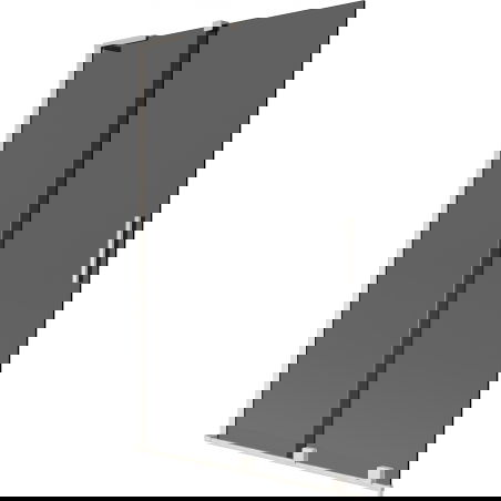 Mexen Velar L vanová zástěna 2-křídlová posuvná 110 x 150 cm, grafit, kartáčovaný nikl - 896-110-003-41-97