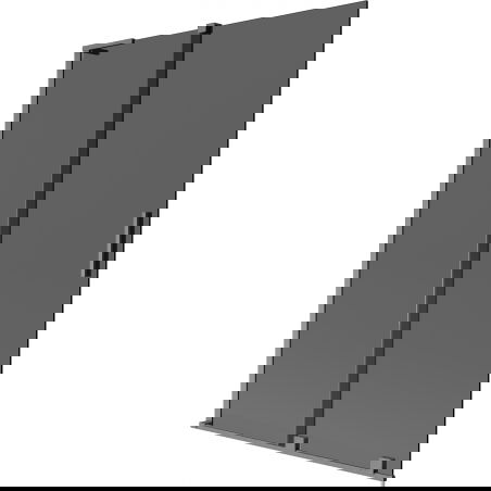 Mexen Velar L vanová zástěna 2křídlová posuvná 120 x 150 cm, grafit, gun gray kartáčovaný - 896-120-003-41-66