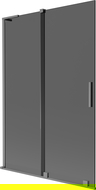 Mexen Velar L vanová zástěna 2-dílná posuvná 120 x 150 cm, grafit, gun metal - 896-120-003-41-95