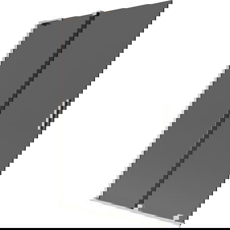 Mexen Velar L vanová zástěna 2-křídlová posuvná 120 x 150 cm, grafit, kartáčovaný nikl - 896-120-003-41-97