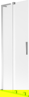 Mexen Velar L rozsuvná dvoukřídlá vanová zástěna, 70 x 150 cm, mléčné sklo, chrom - 896-070-003-31-01