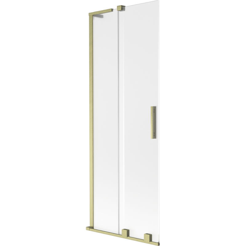 Mexen Velar L paravan na vanu, dvoukřídlý posuvný 70 x 150 cm, matný, zlatý kartáčovaný - 896-070-003-31-55