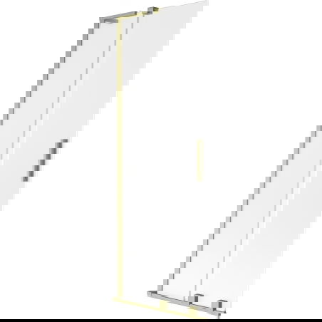 Mexen Velar L paravan na vanu, dvoukřídlý posuvný 70 x 150 cm, matný, zlatý kartáčovaný - 896-070-003-31-55