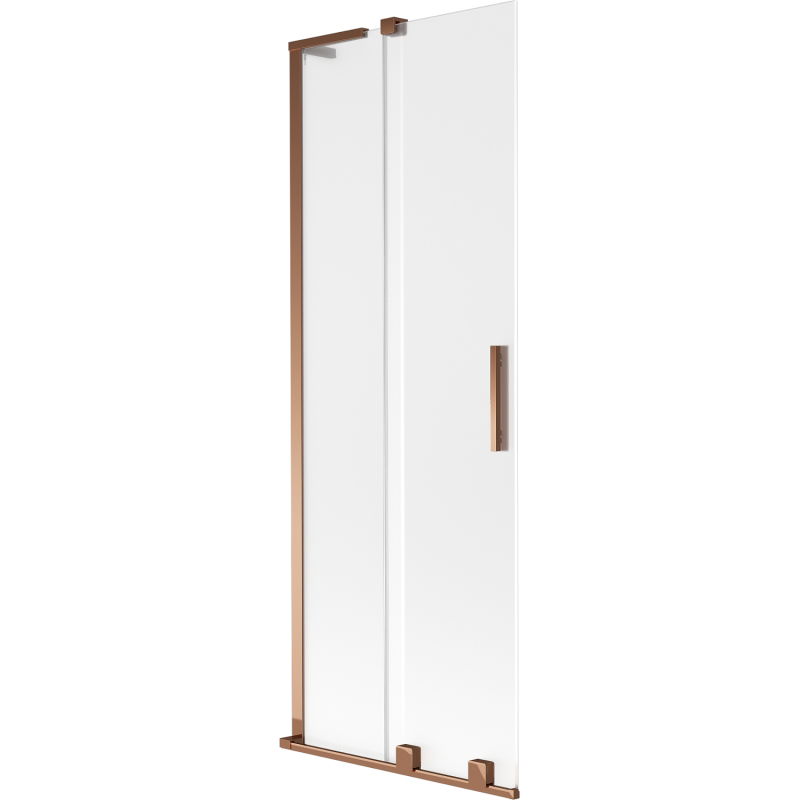 Mexen Velar L vanová zástěna 2-křídlová posuvná 70 x 150 cm, mat, růžové zlato - 896-070-003-31-60