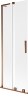 Mexen Velar L vanová zástěna 2-křídlová posuvná 70 x 150 cm, mat, růžové zlato - 896-070-003-31-60