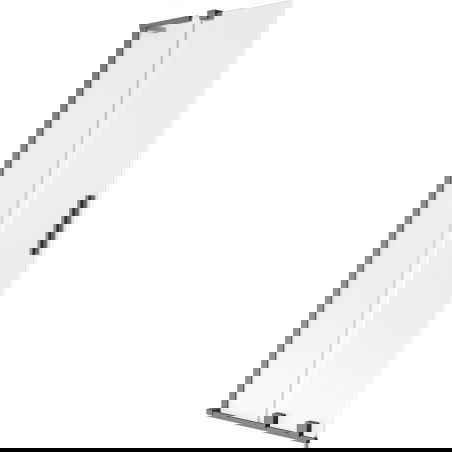 Mexen Velar L vanová zástěna 2-křídlová posuvná 70 x 150 cm, mléčné sklo, gun gray kartáčovaný - 896-070-003-31-66