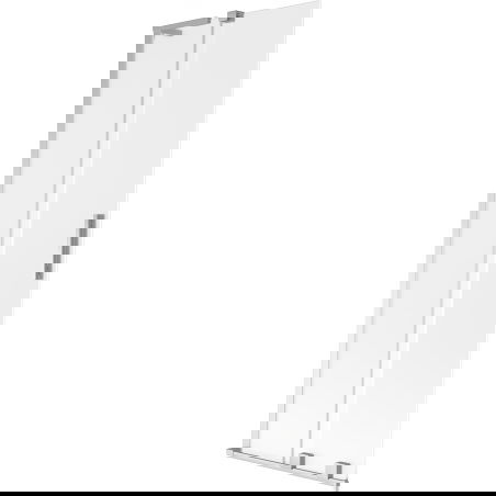 Mexen Velar L vanová zástěna 2-křídlová posuvná 75 x 150 cm, mražené, chrom - 896-075-003-31-01