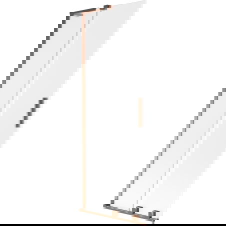 Mexen Velar L vanová zástěna 2křídlová posuvná 75 x 150 cm, mat, růžové zlato - 896-075-003-31-60