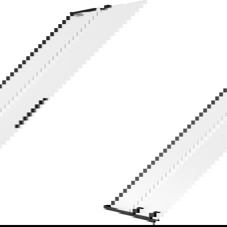 Mexen Velar L paravan na vanu, 2-křídlý posuvný 75 x 150 cm, matný, černý - 896-075-003-31-70