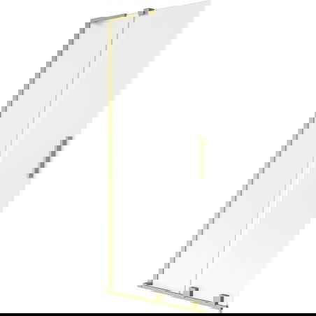 Mexen Velar L vanová zástěna 2-křídlová posuvná 80 x 150 cm, mat, zlatý kartáčovaný - 896-080-003-31-55