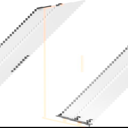 Mexen Velar L vanová zástěna 2-křídlová posuvná 80 x 150 cm, mat, růžové zlato - 896-080-003-31-60